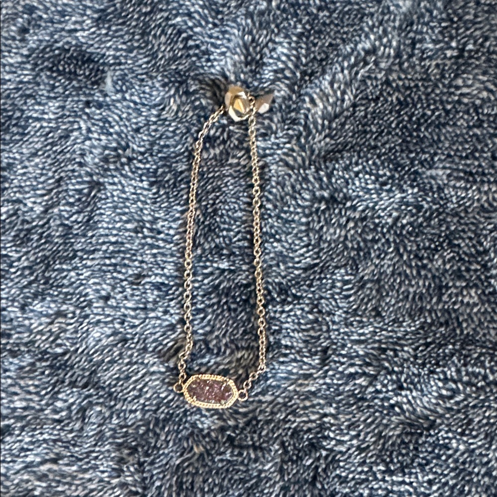 Kendra Scott Silver Bracelet with Gray Stone
